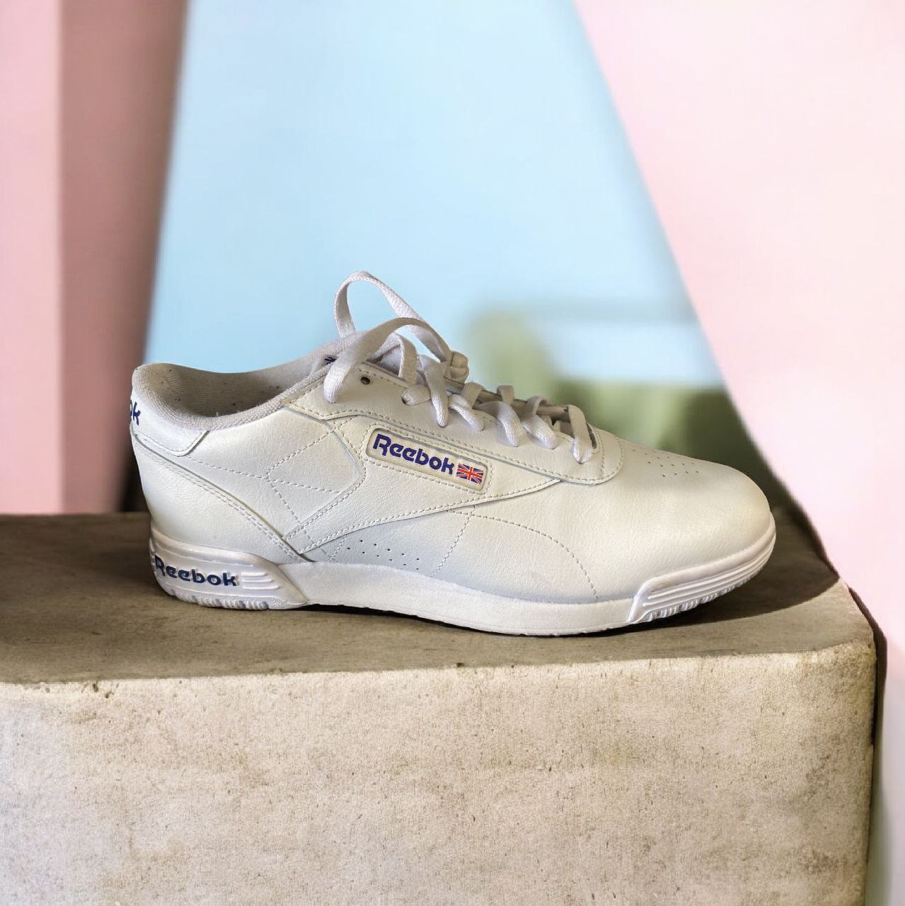 Ex-O-Fit Lo Clean Logo Int blanca de piel - Imagen 1