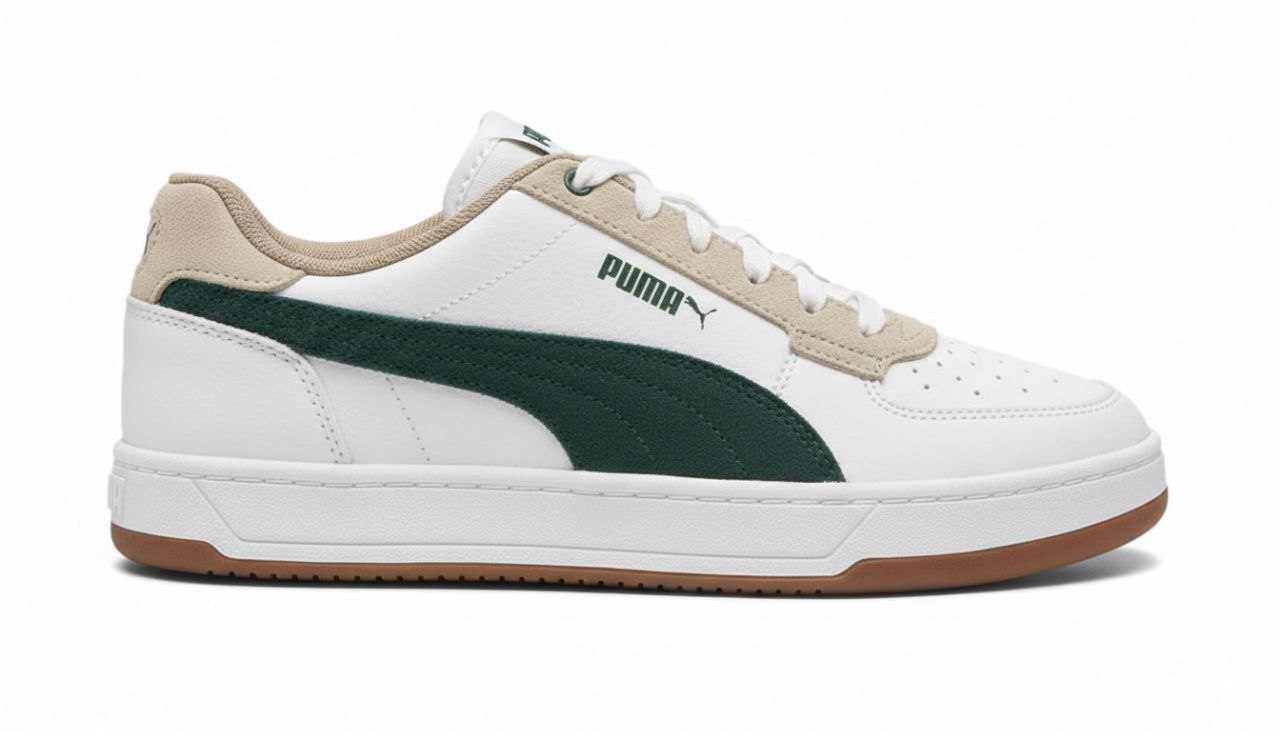 Caven 2.0  white upper, dark green